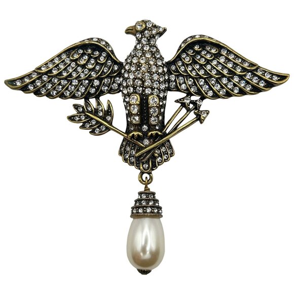Heidi Daus Vintage Pin "The Eagle Has Landed" Limited Edition Eagle Brooch - Picture 1 of 5